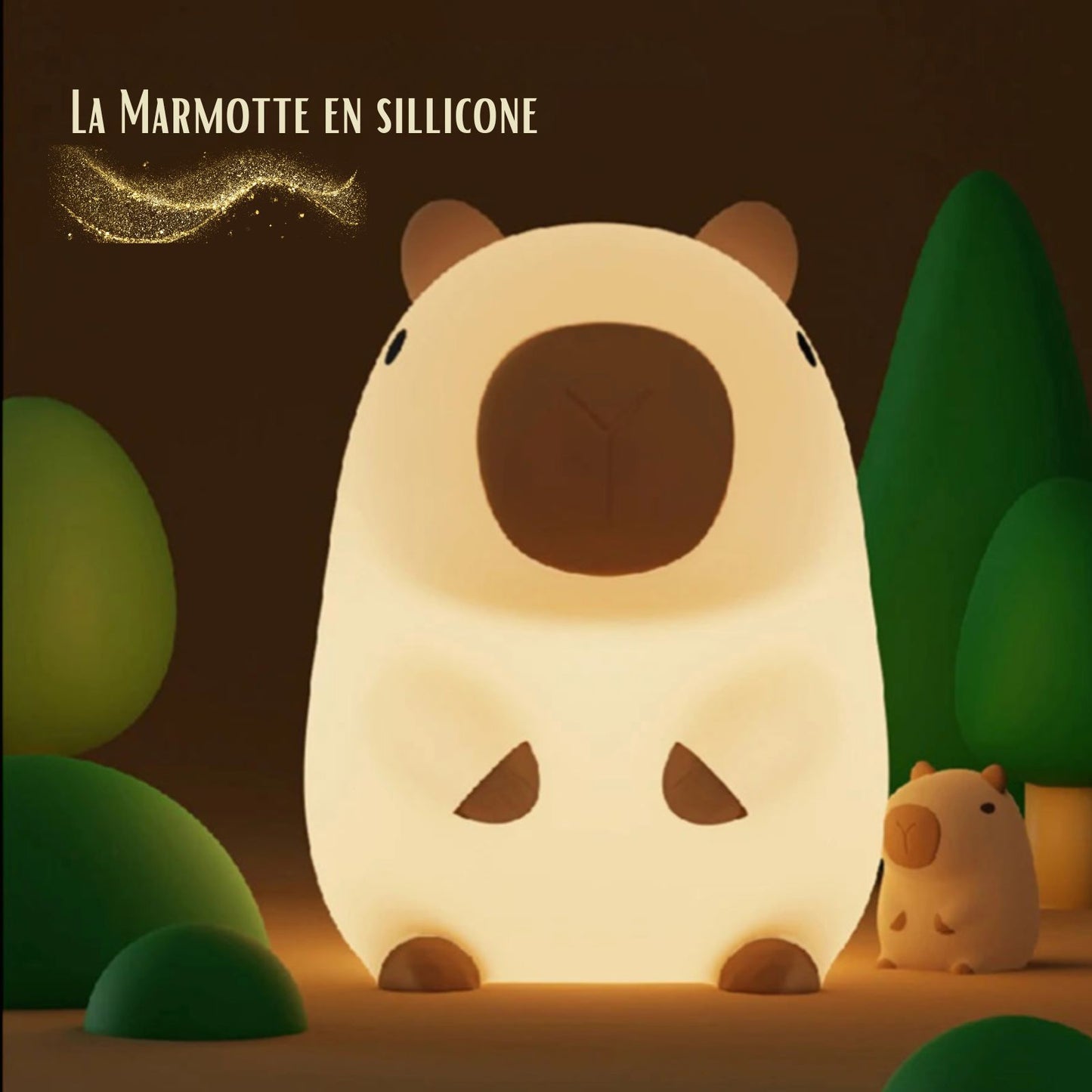 Veilleuse Marmotte en silicone pour enfant